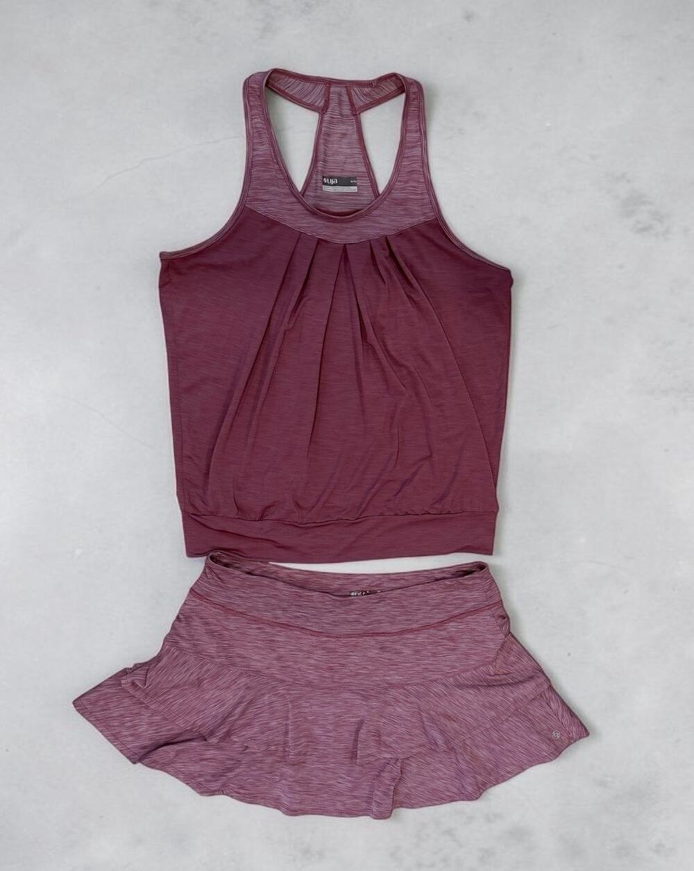 Lija Womens Two-Piece Active Set in Plum